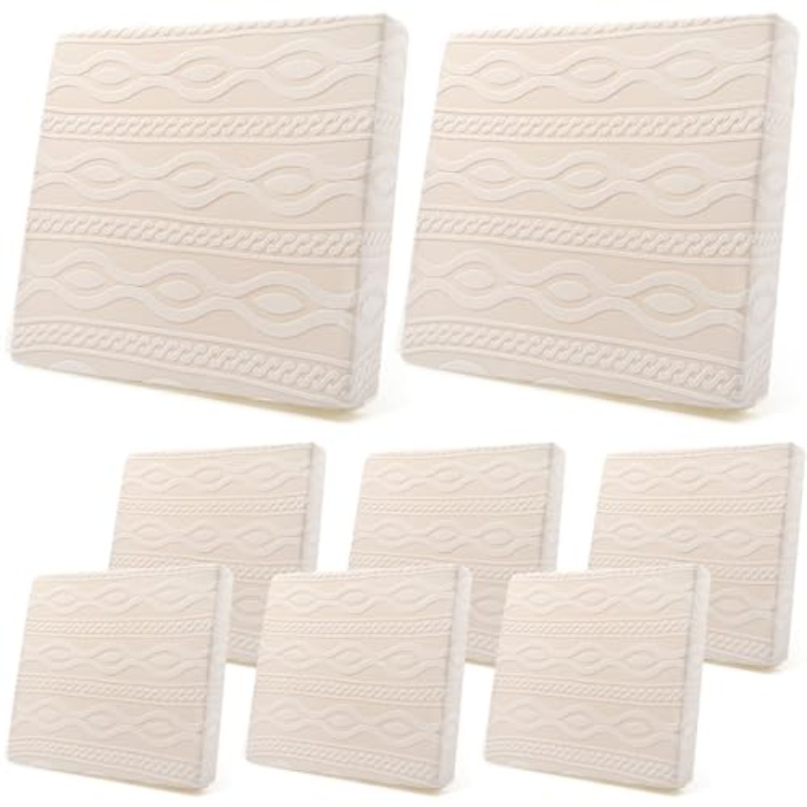 Outdoor Furniture Cushion - 8Pcs Stretch Patio Cushion Covers Outdoor