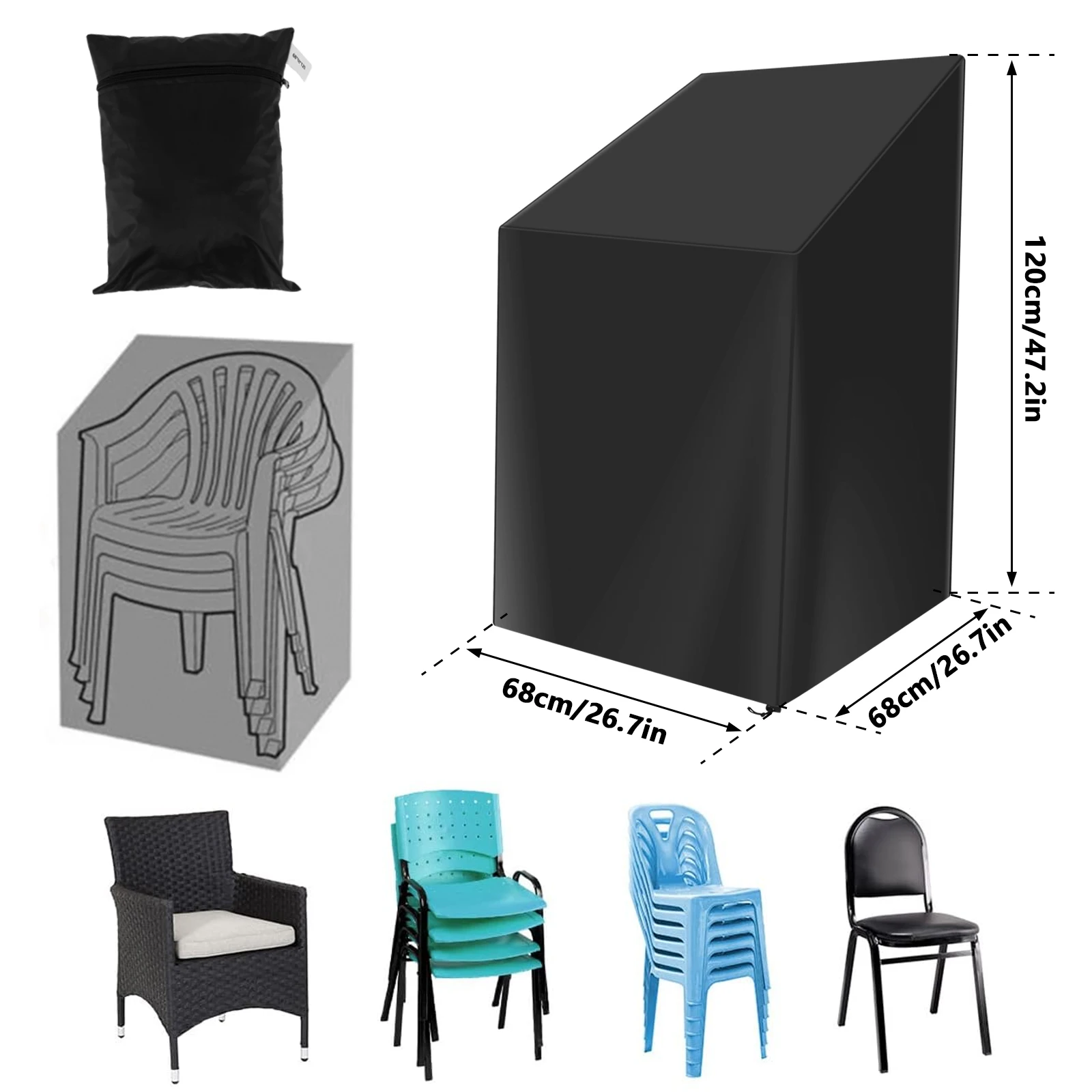 Stacked Chair Dust Cover with  - Outdoor Furniture Paint avis et prix
