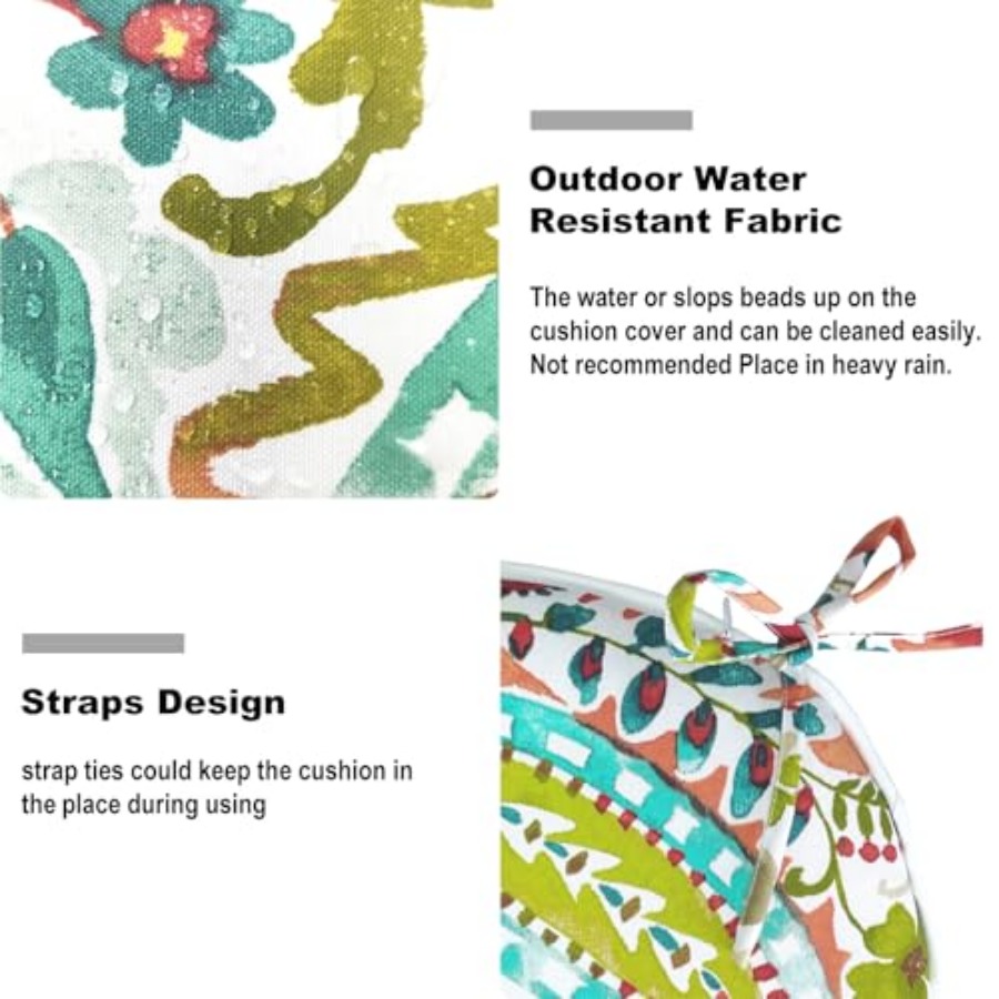 Set of 4 Outdoor Chair Cushion - Outdoor Furniture Cushion avis et prix