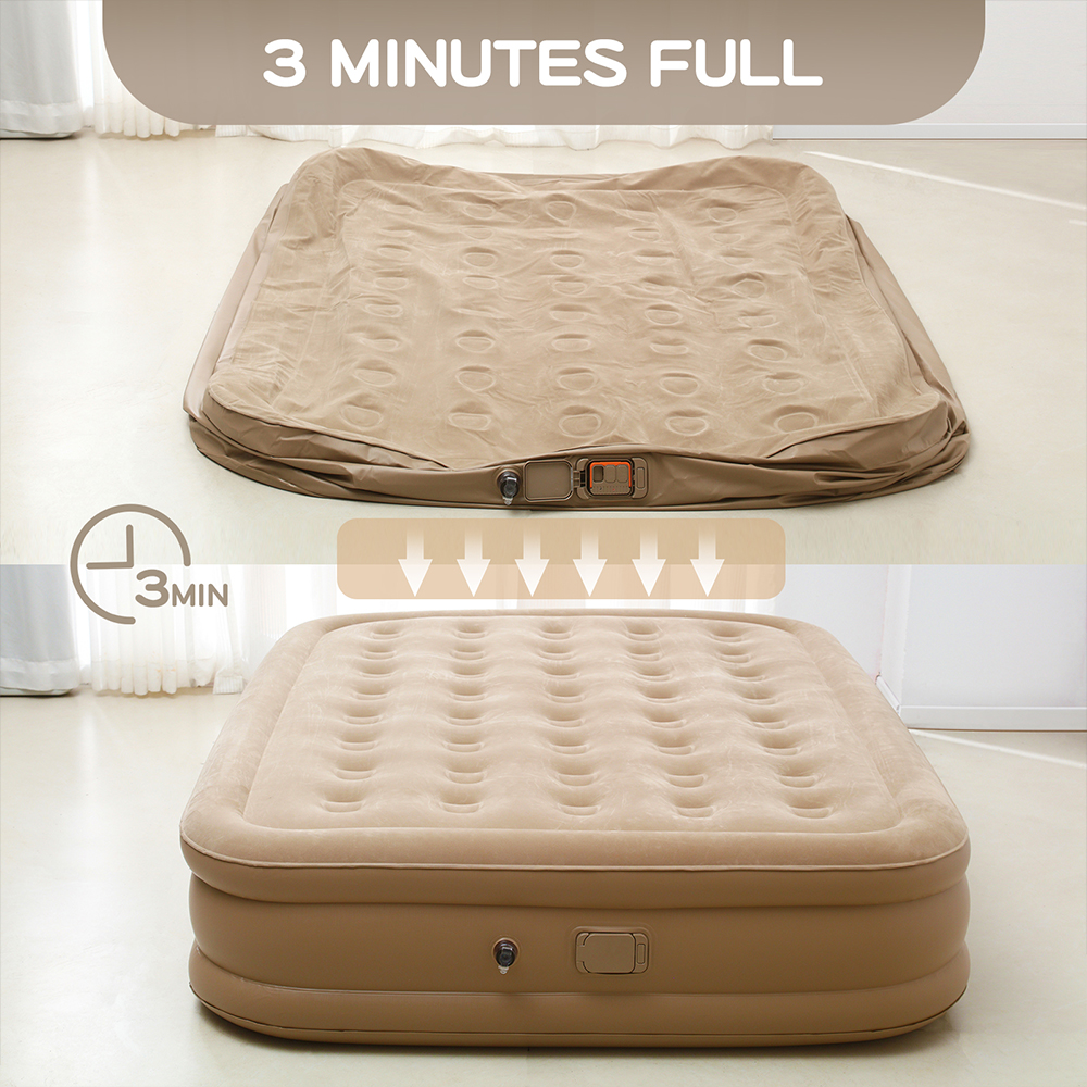 Queen Air Mattress with Built  - Outdoor Furniture Luxury avis et prix