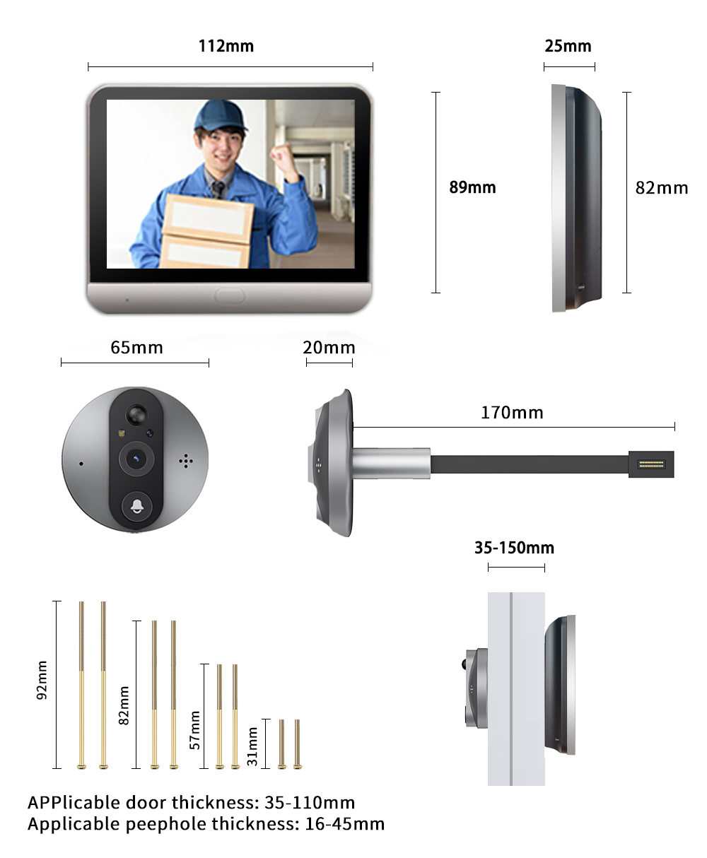 4.3 Inch ips screen 2MP 1080P  - Outdoor Furniture Glider avis et prix
