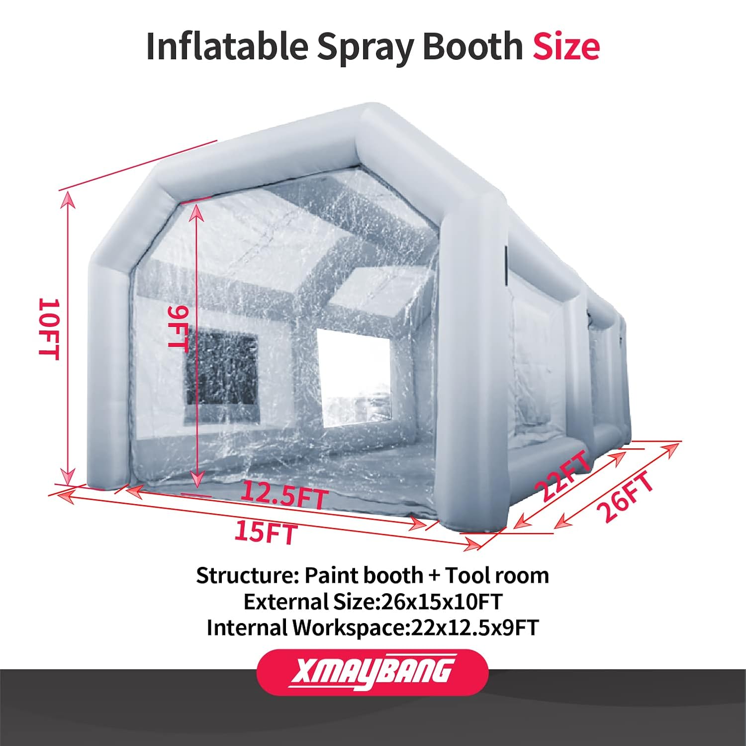 26x15x10ft Inflatable Paint Bo - Outdoor Furniture Paint avis et prix