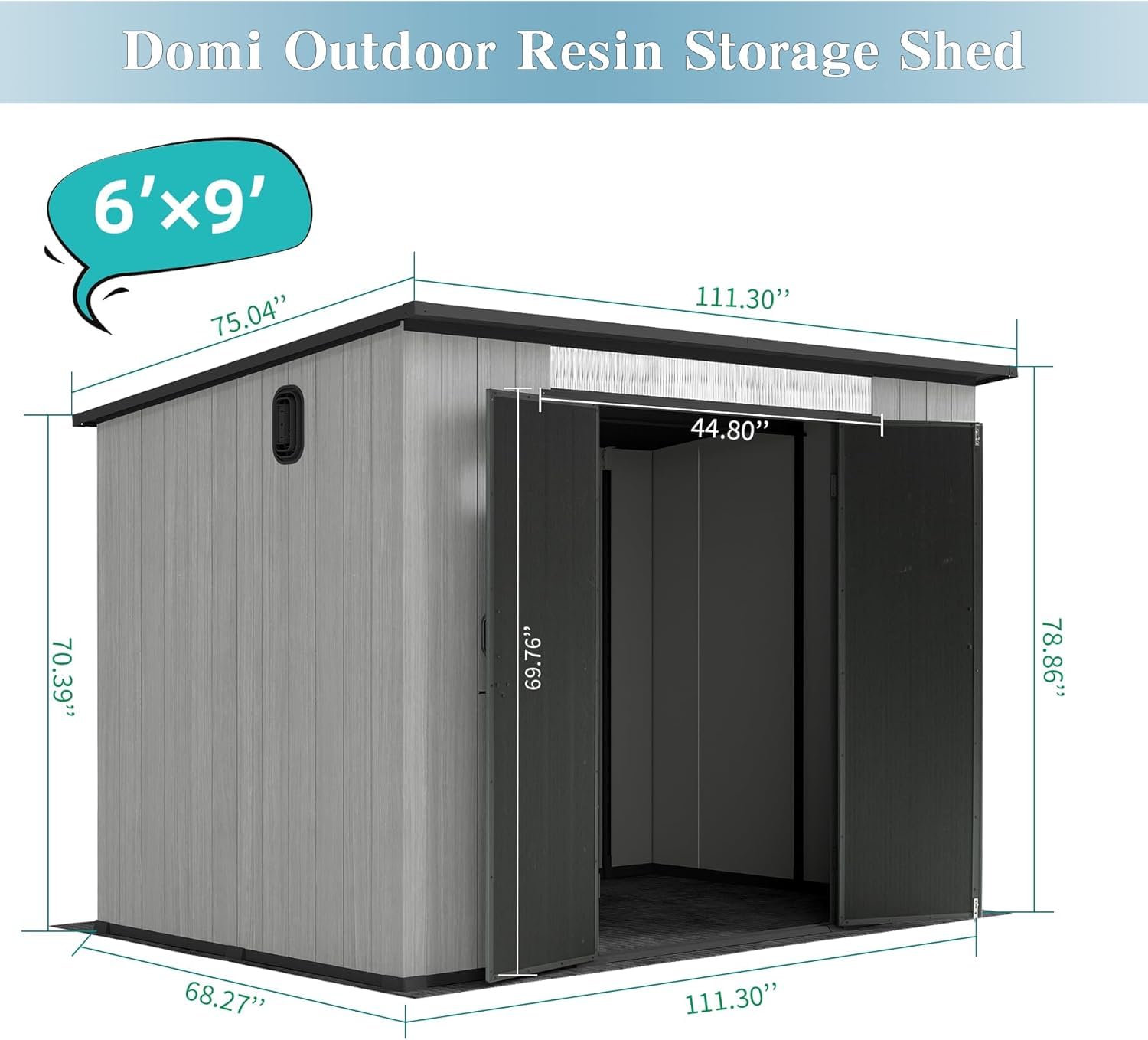 Domi 6x9FT Resin Outdoor Stora - Outdoor Furniture Heavy avis et prix