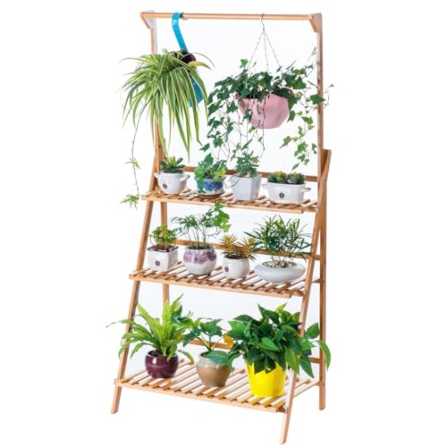 Bamboo 3-Tier Hanging Plant St - Outdoor Furniture Luxury avis et prix