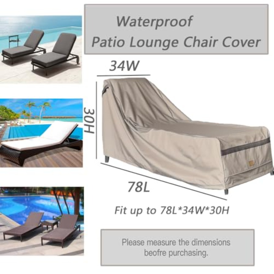 Patio Chaise Lounge Cover Wate - Outdoor Furniture Heavy avis et prix