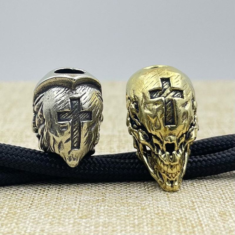 Brass Cross Skull Head Knife B - Outdoor Furniture Diy avis et prix