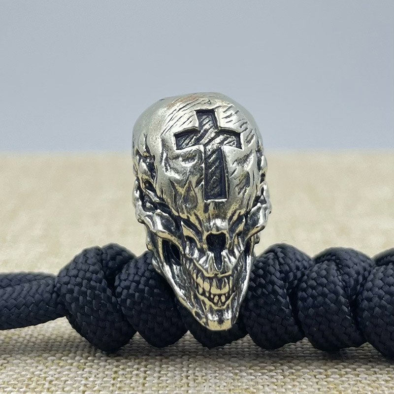 Brass Cross Skull Head Knife B - Outdoor Furniture Diy avis et prix