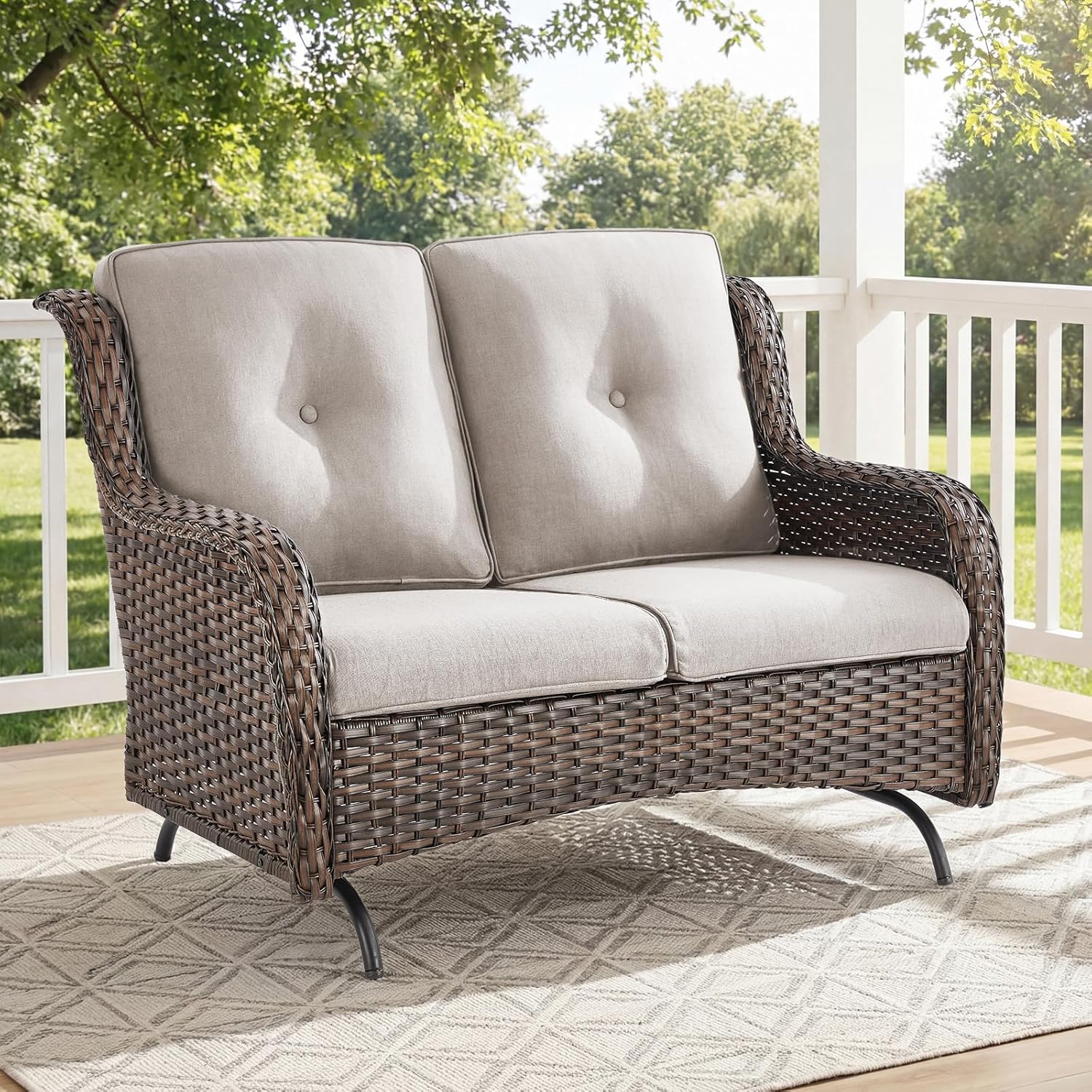 Patio Loveseat Sofa, Outdoor W - Outdoor Furniture Luxury avis et prix