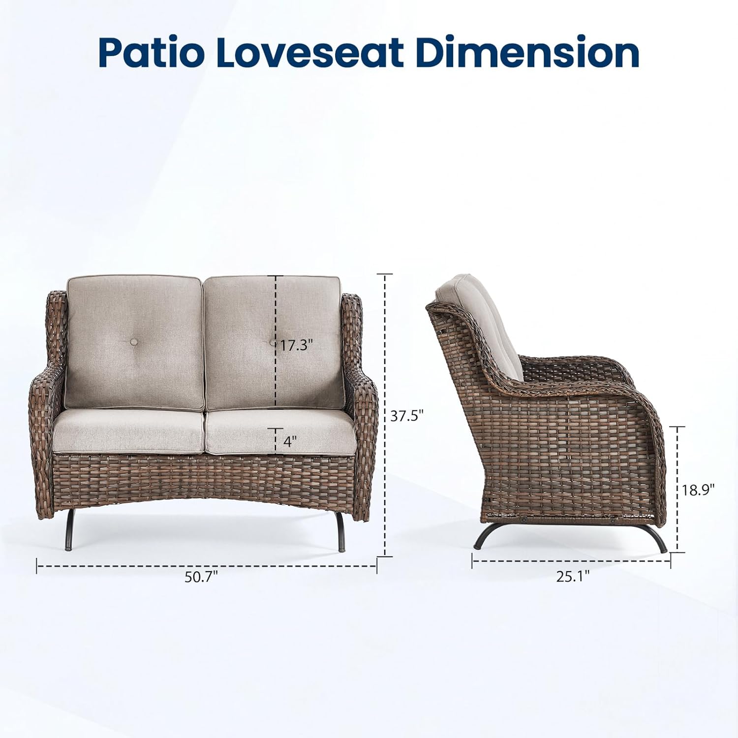 Patio Loveseat Sofa, Outdoor W - Outdoor Furniture Luxury avis et prix