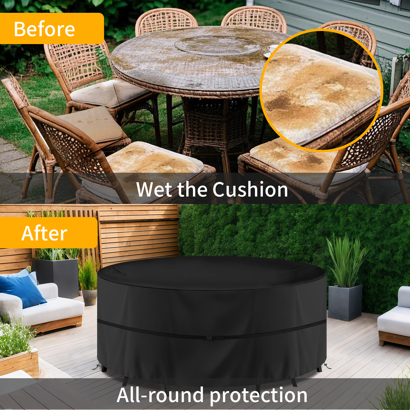 Round Waterproof Garden Furnit - Outdoor Furniture Paint avis et prix