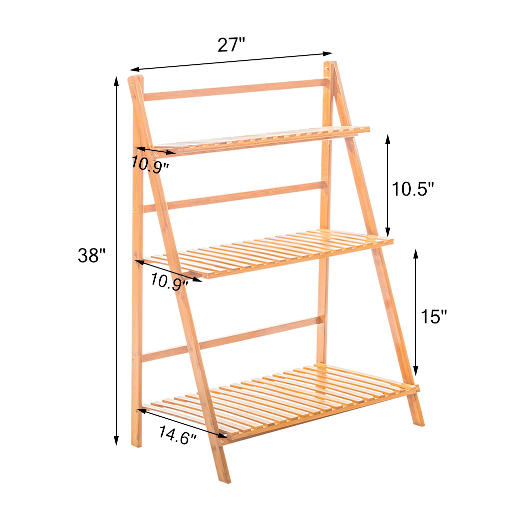 3 TiersBamboo Ladder Plant Sta - Outdoor Furniture Luxury avis et prix