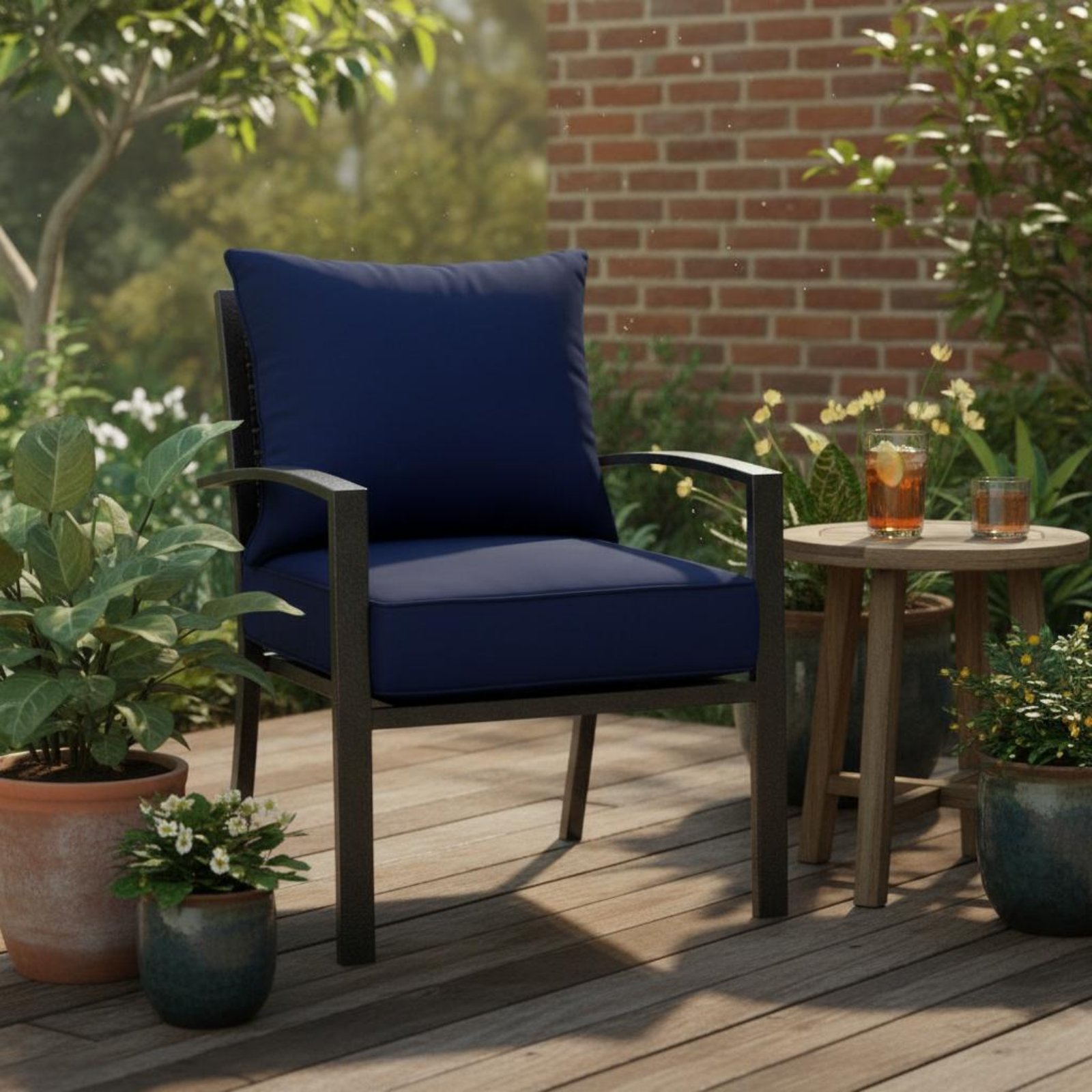Patio Chair Pad Hidden Closure - Outdoor Furniture Cushion avis et prix