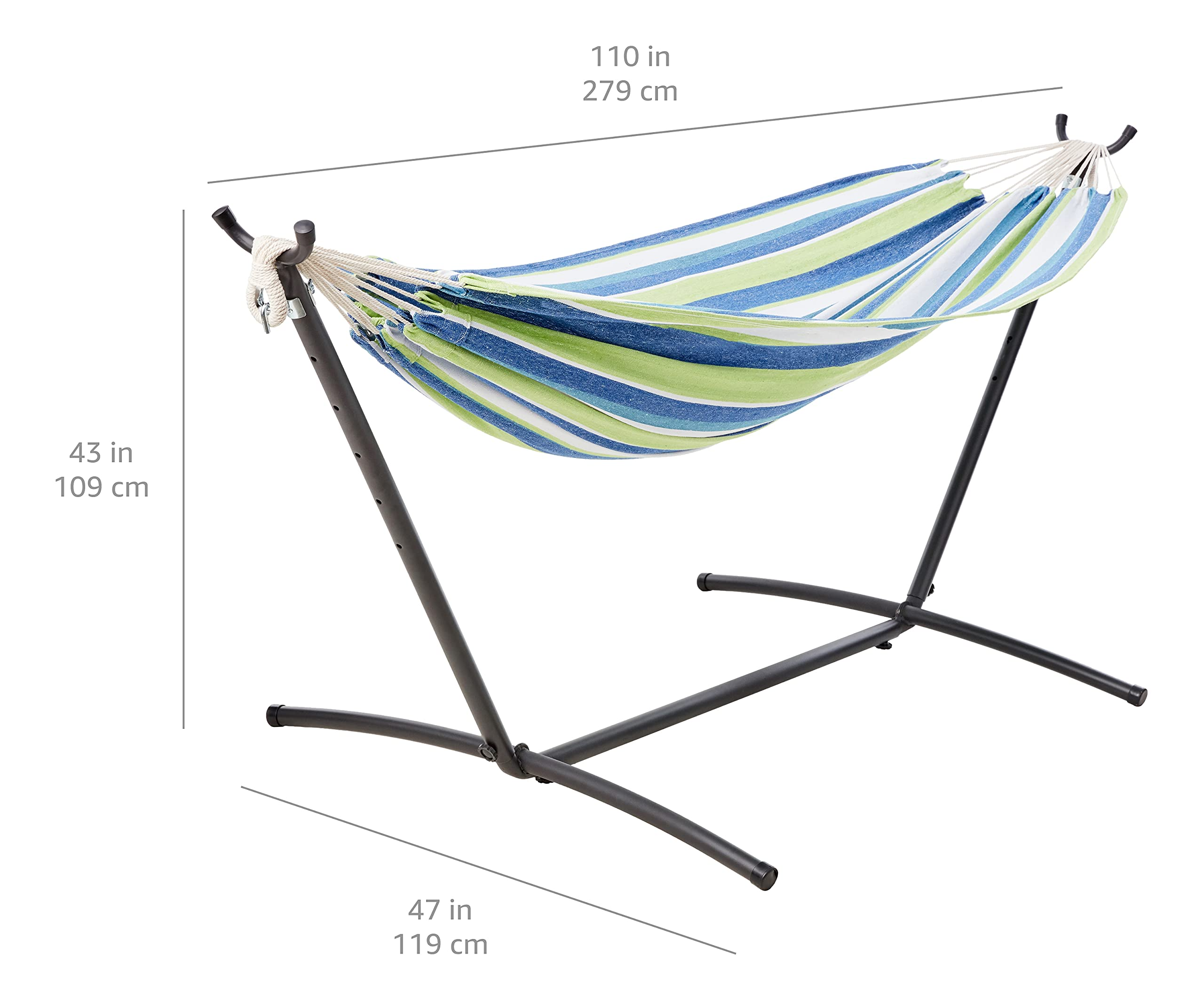 Basics Double Hammock Strips 4 - Outdoor Furniture Heavy avis et prix
