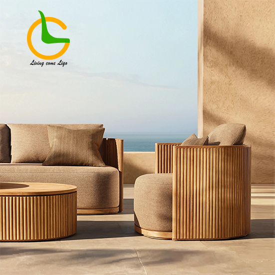 Luxury L-shaped Teak Wood Outd - Outdoor Furniture Luxury avis et prix