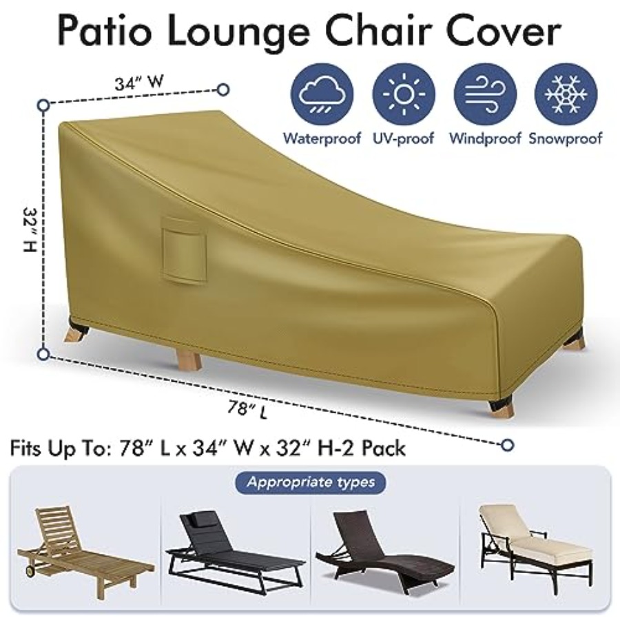 Chaise Lounge Covers Outdoor W - Outdoor Furniture Heavy avis et prix